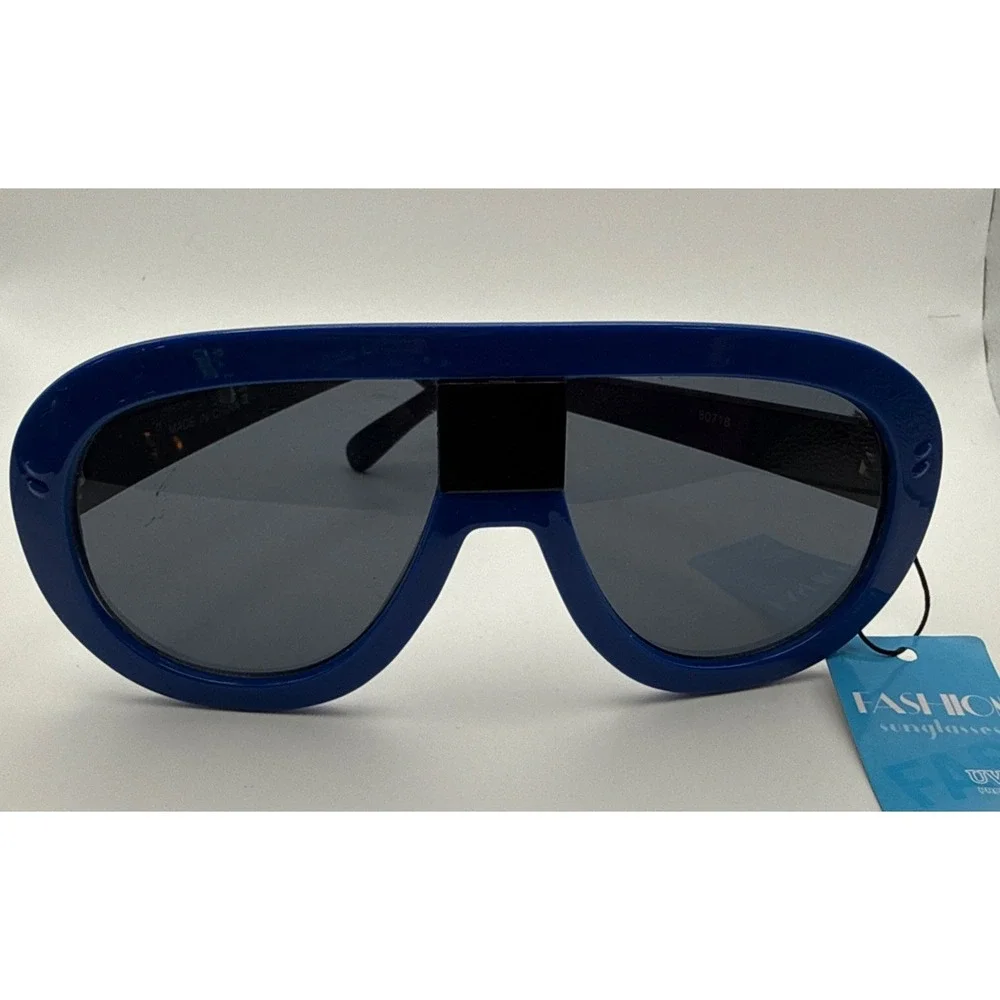 Streetwear Oversized Aviator Sunglasses UV400 | Unisex Retro Shades - Blue NWT
